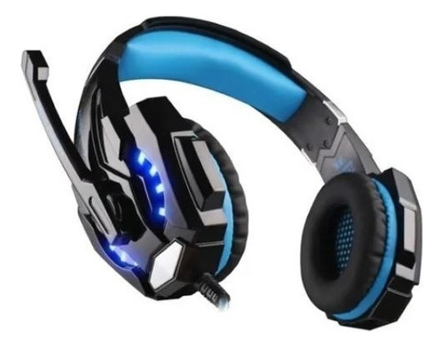 Audífonos Gamer Kotion Each G9000 Black Y Blue Con Luz Led