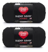 Comprar Ovillo Gigante Red Heart Super Saver, Paquete De 2, Negro, 2