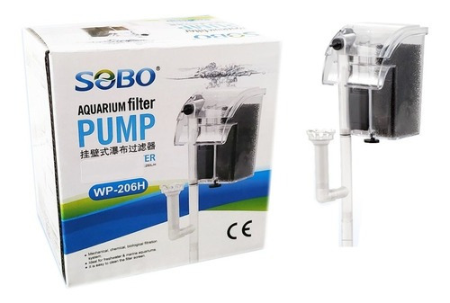 Filtro Sobo Hangon WP-206h 250 l/h 220 V para acuarios de hasta 50 l