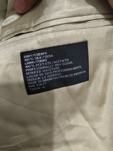 Saco Blazer Stafford 44s Seda Tipo Lino No Ralph Calv Tomm Arena Lisa 44c (Usado)