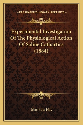 Libro Experimental Investigation Of The Physiological Act...