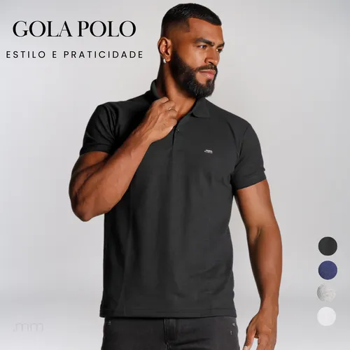 Camisa Gola Polo Masculina Pique Premium Algodão Confortável
