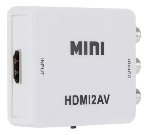 Mini Adaptador Heruz Conversor D Hdmi P/ Video 3rca Av Cabo Hdmi