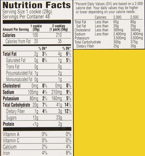 Nabisco Fig Newtons Masticables Galletas, Hecha Con Fruta Re