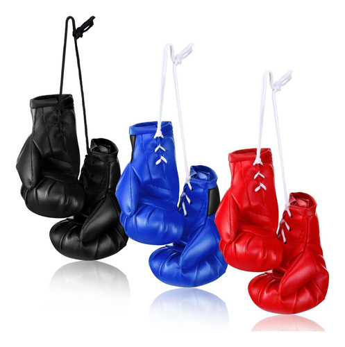 3 Pares De Mini Guantes De Boxeo Para Espejo De Automóvil,.