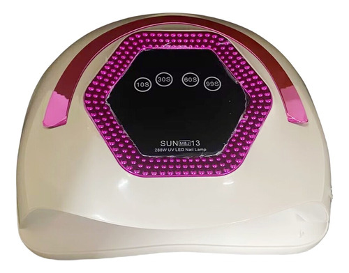 Lampara Led Uv Secador Uv Lampara Manicure Secador Uñas 288w Color Fucsia Con Blanco