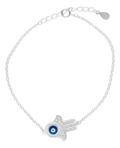 Pulsera De Plata Manito Fatima Plata 925 Mujer