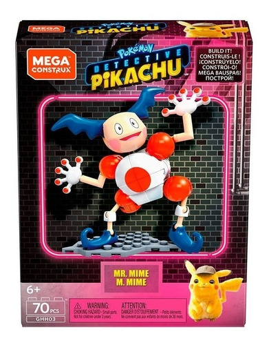 Blocos Mega Construx Detetive Pikachu - Mr. Mime | Mattel