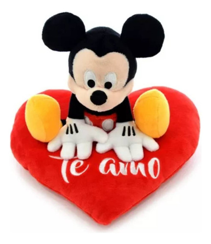 Mickey De Peluche Original Disney Sobre Corazón 