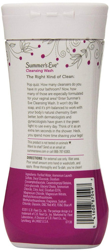 Summers Eve Cleansing Wash, Para Piel Sensible, Sensible Sim
