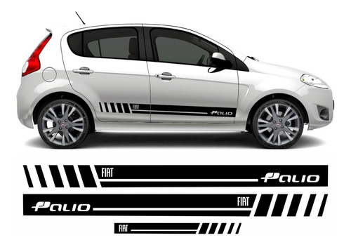 Kit Adesivo Lateral Compatível Palio Tuning- Fiat Cores