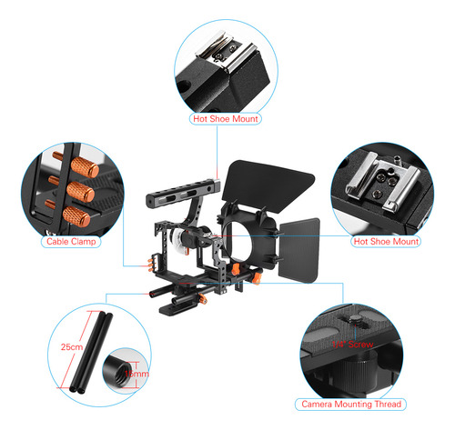 Camcorder Andoer C500 Aluminium Aluminium Aluminium Video Ca