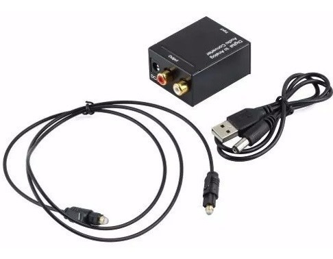 Imagen 2 de 6 de Conversor Optico Toslink Coaxial Spdif A Rca Optico 3 Mtrs