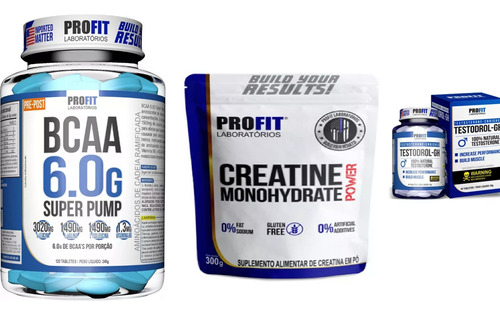 Bcaa Profit 6.0 Gramos 120 Tabs.+ Creatina 300g + Gh Testost