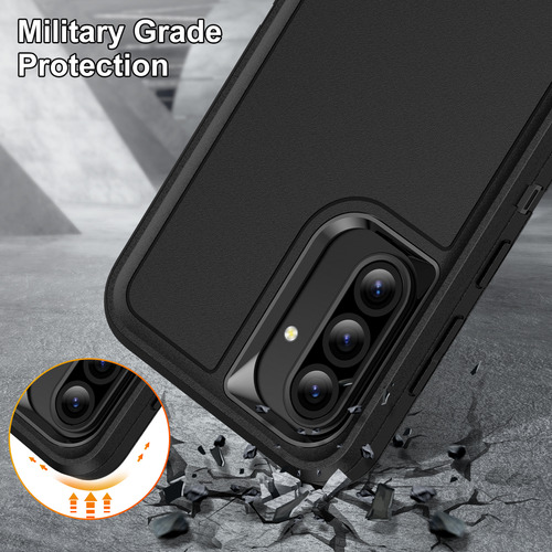 Funda De Teléfono 3 En 1 De Armadura Pesada Para Samsung Galaxy A26 A36 A56 5g, Marco De Soporte De Plástico Duro,