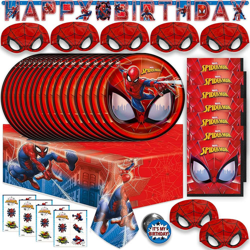 Decoraciones De Cumpleaños De Spiderman  Suministros P...