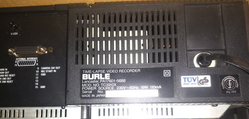 Grabadora Time Lapse Recoder Burle Vhs 2 Canales
