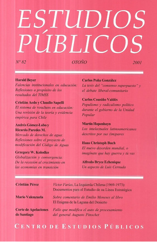 Estudios Públicos N° 82 / Otoño 2001 / Harald Beyer