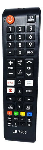 Controle Remoto Tv 4k Smart Netflix Prime Le-7265