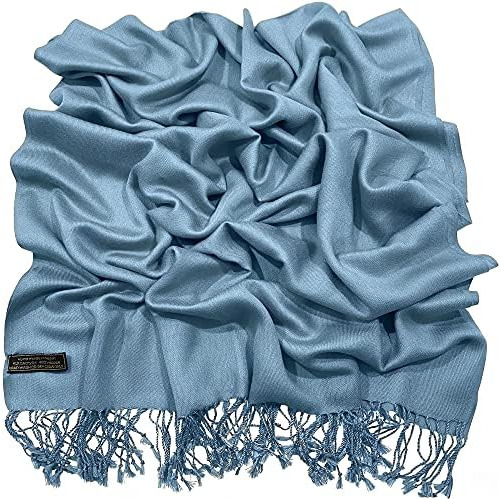 Chal Cj De Color Liso (nuevo), Azul Denim