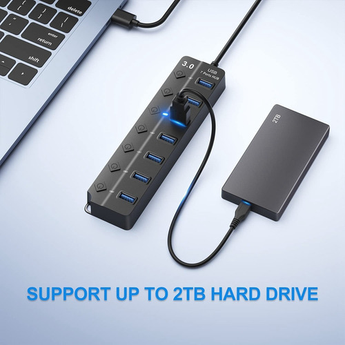 Divisor De Hub Usb P 7 Multi Hub Usb 3.0 Adaptador Usb Vario
