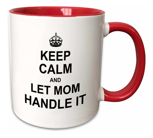 Taza 11 Onzas De Dos Tonos Con Diseño Keep Calm And Let