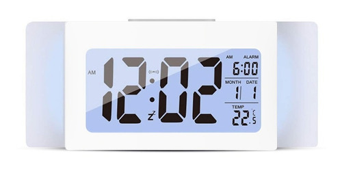 Reloj Despertador Led Con Sensor De Temperatura Blanco