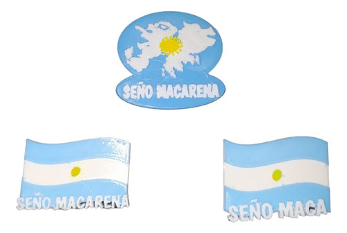 Escarapelas Pack X 10 : Bandera Argentina, Islas Malvinas.