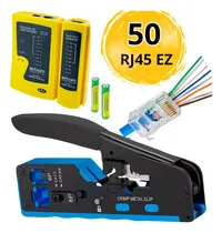 Comprar Alicate Crimpar Rj45 Vazado + Testador + 50 Rj45 Ez Passagem