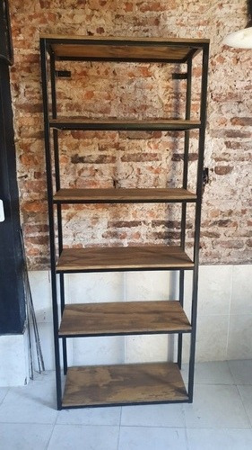 Biblioteca Industrial 250x30x100 Reforzada Hierro Madera