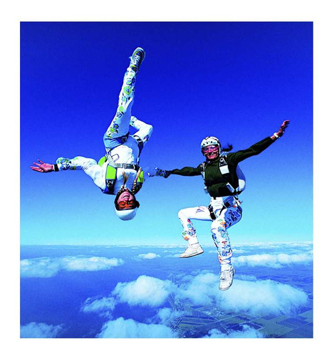 Vinilo 60x60cm Skydiving Deporte Extremo Paracaidas