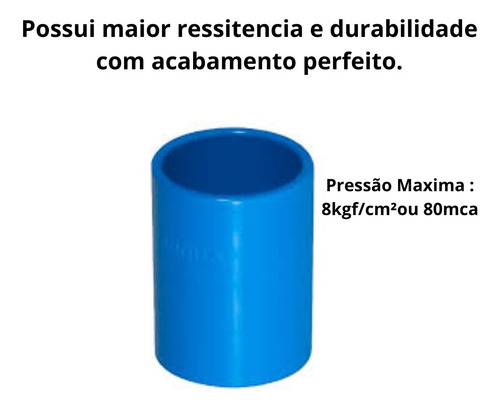 Luva Soldavel Cola 32mm Azul Irrigação 50 Unid