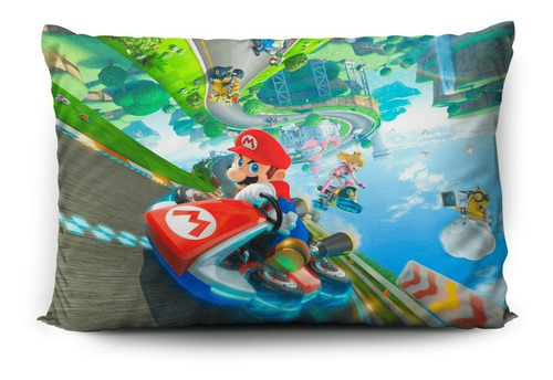 Imagen 2 de 5 de Funda De Almohada Super Mario Kart 70x45cm Vudú Love