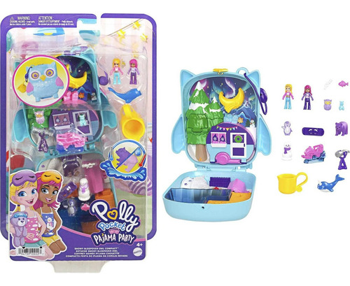 Polly Pocket Set Buho Fiesta De Pijamada Accesorios 2023