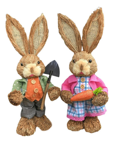 2 Figuras De Conejo De Pascua Con Forma De Conejo, Piezas