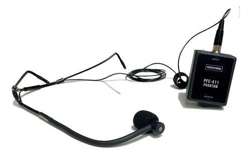 Headset Profissional Taf3 Compatível Akg Com Alimentador Pro Preto