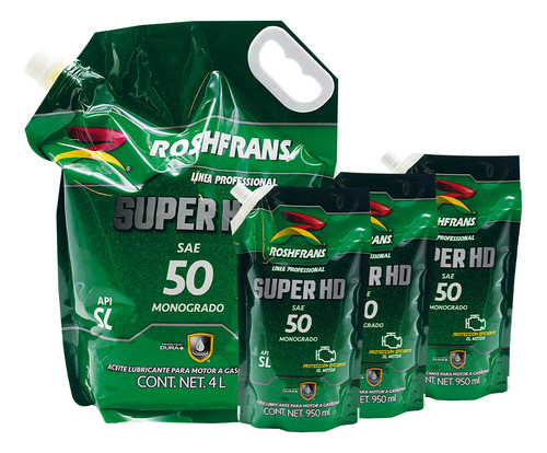 6.85 Litros Aceite Para Motor Hd Monogrado Sae 50 Roshfrans