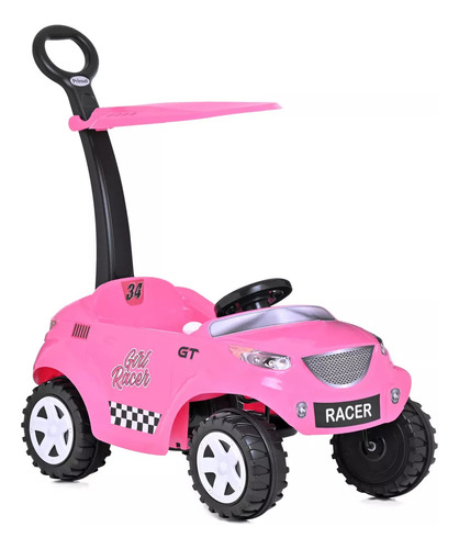Carrito Montable Corsa Prinsel Push Car De Para Niña Color Rosa