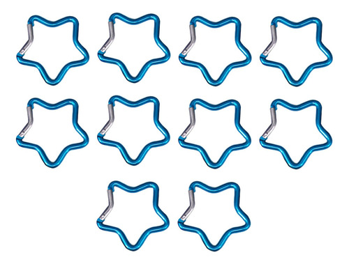 2 X 10 Mosquetones En Forma De Estrella De , Gancho Azul