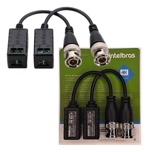 Balun Passivo De Vídeo Vb 501 P Intelbras Resolução 4k