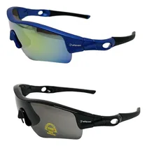 Comprar Kit 2 Óculos Bike Ciclismo Esportivo Espelhado Elleven Mask Cor Da Armação Preto E Azul Cor Da Lente Vermelho Espelhado