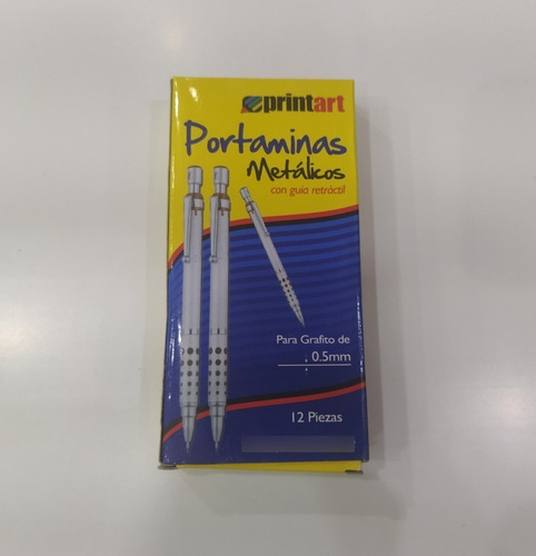 Portaminas Metálicos Printart Caja De 12u, Nuevos