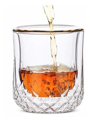 Vasos De Whisky De Cristal Doble Pared