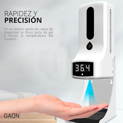 Imagen 2 de 9 de Termómetro Y Dispensador De Gel Para Negocio K9 Pro