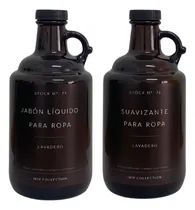 Comprar Set X 2 Lavadero Botellón 1l Jabón+suavizante Etiqueta Negra