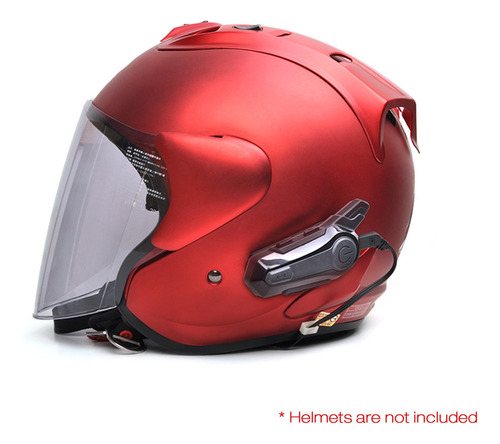 Motocicleta Bt Intercomunicador Con Radio Fm Casco Bt Auricu