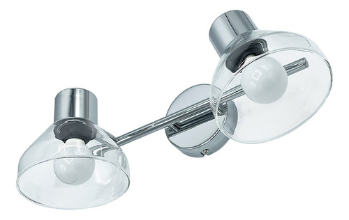 Aplique Spot 2 Luces Neutra Tulipa Cromo + Lampara 40602