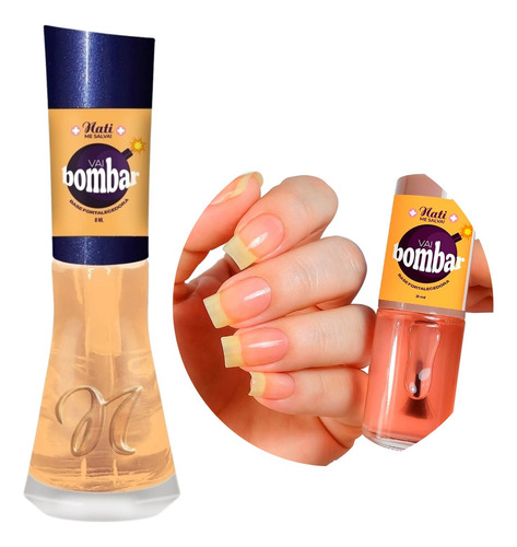 Esmalte Nati Base Fortalecedora Vai Bombar Tratamento Cor Incolor