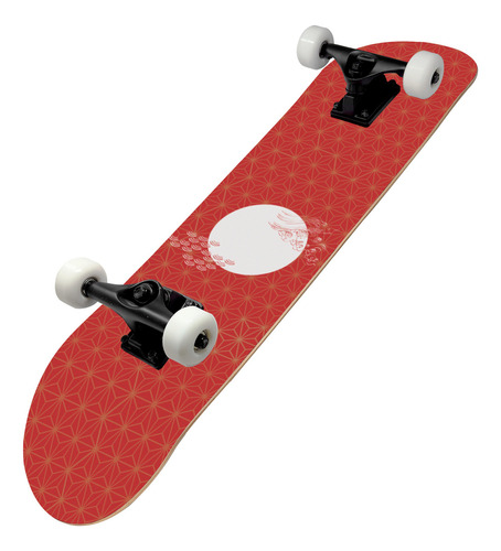 Patineta Musa Maple Perfecta Para Los Niveles Y Edades Color Llantas Blancas Rojo Japón