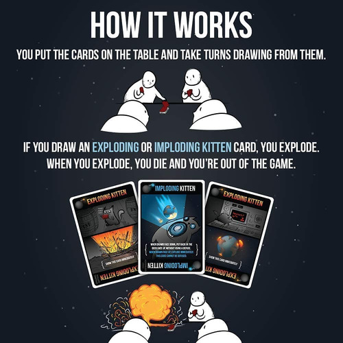 Juego De Cartas Exploding Kittens Imploding Expansion Family